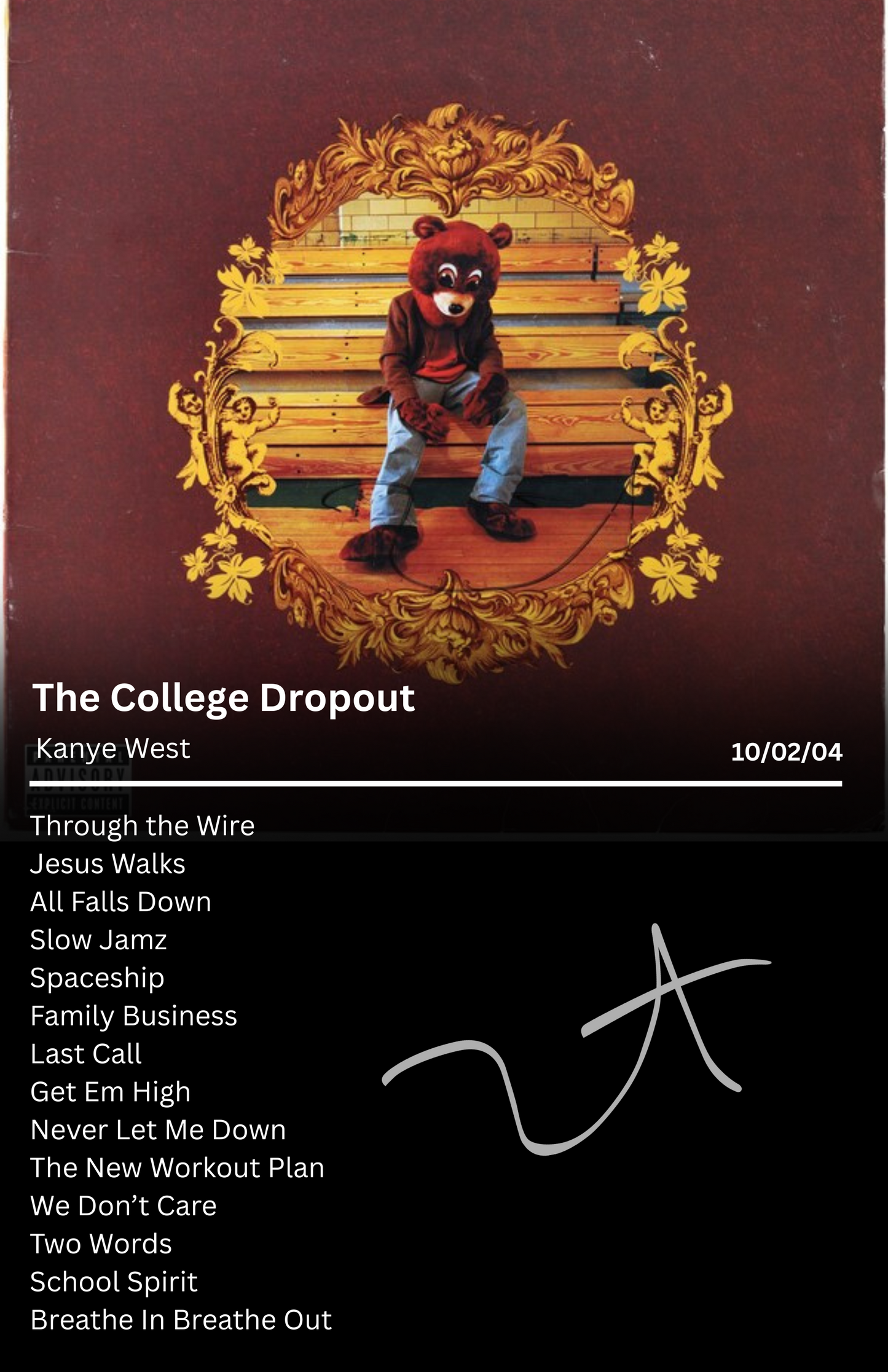 Kanye West - The College Dropout Album Frame