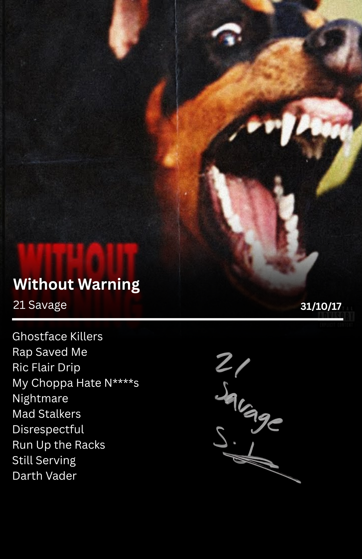 21 Savage - Without Warning Album Frame