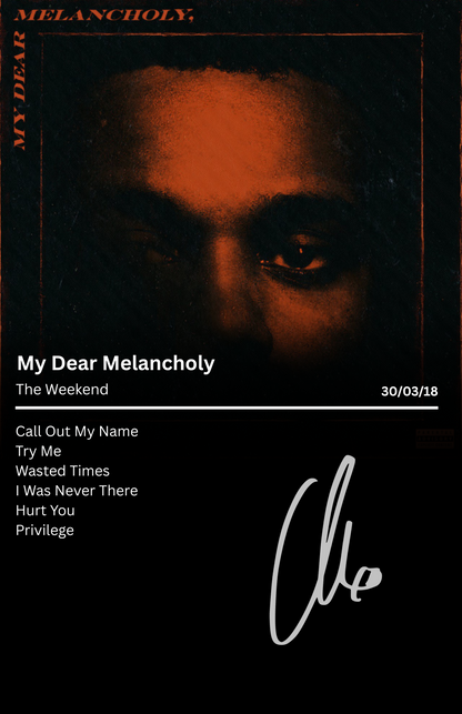 The Weekend - My Dear Melancholy Album Frame