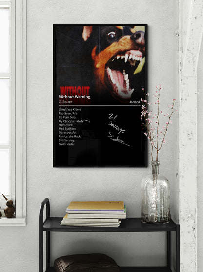 21 Savage - Without Warning Album Frame