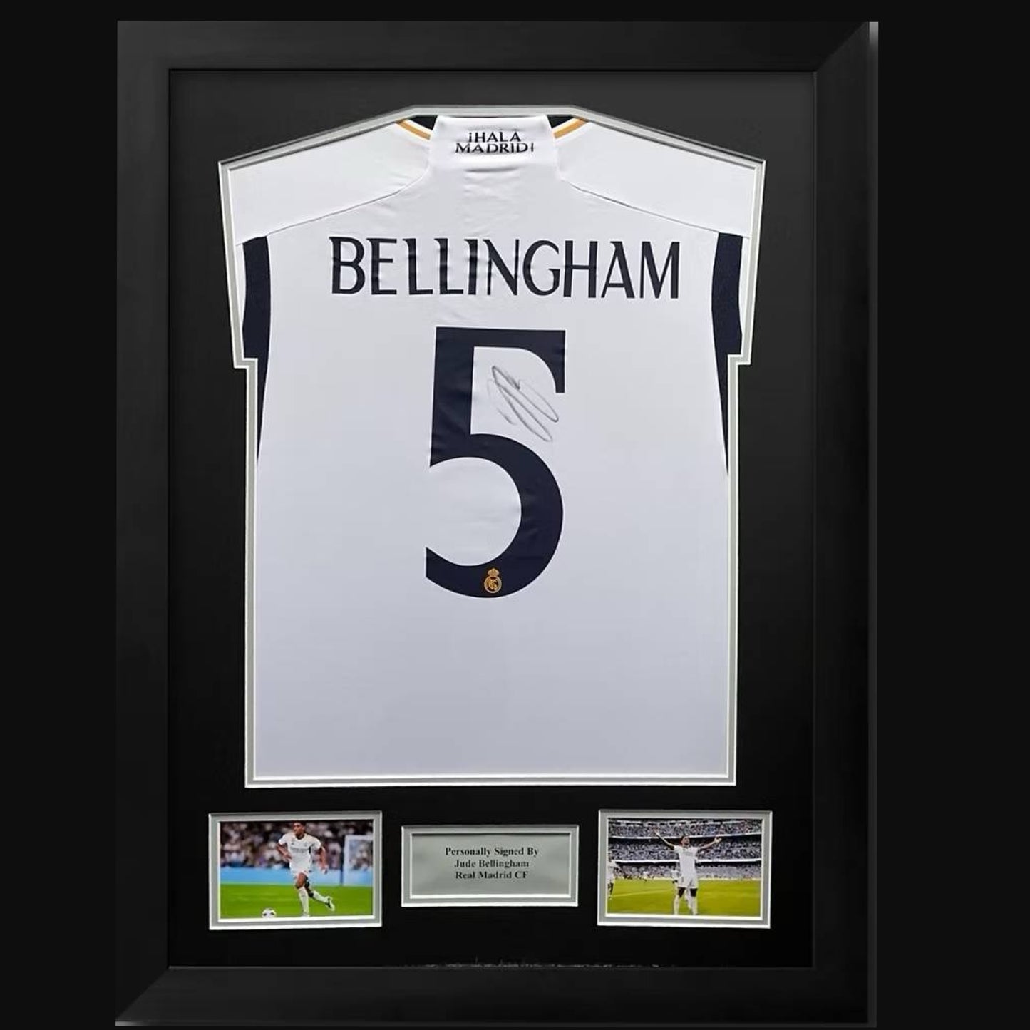 Jude Bellingham Back Signed Real Madrid Home Shirt In Classic Frame